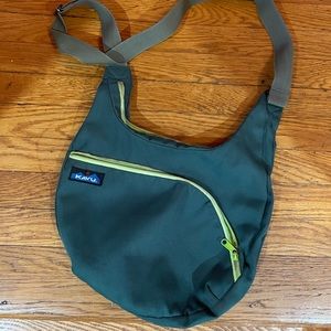 Dark green Kavu satchel purse